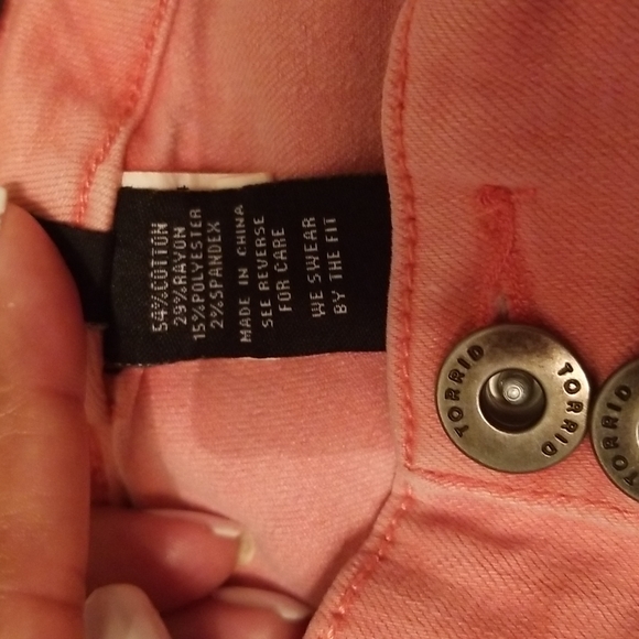 Torrid womens salmon color jeans - Picture 7 of 9